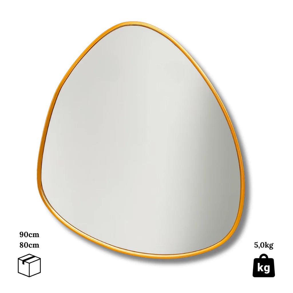 Espelho Orgânico com Moldura de Alumínio 90x80 cm – Liquidação