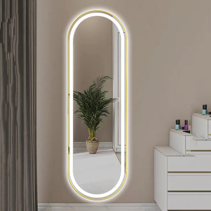 Espelho Pinterest com LED TOUCH Oval – Esmerilado 170x70 cm – Liquidação