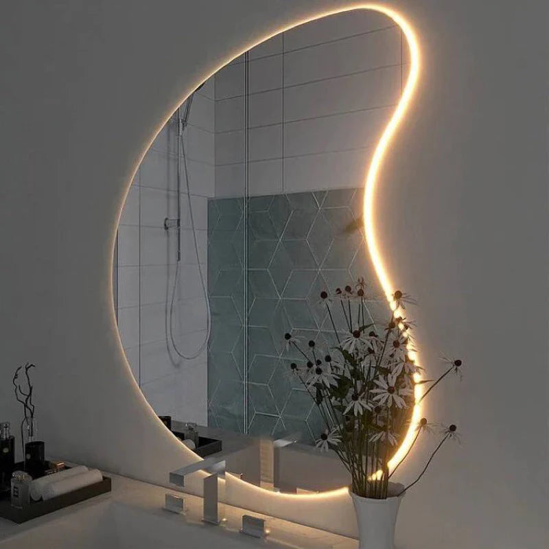 Espelho LED Orgânico Decorativo – Liquidação