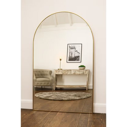 Espelho Pinterest Grande Moderno com Moldura Dourada 180 cm x 119 cm – Liquidação