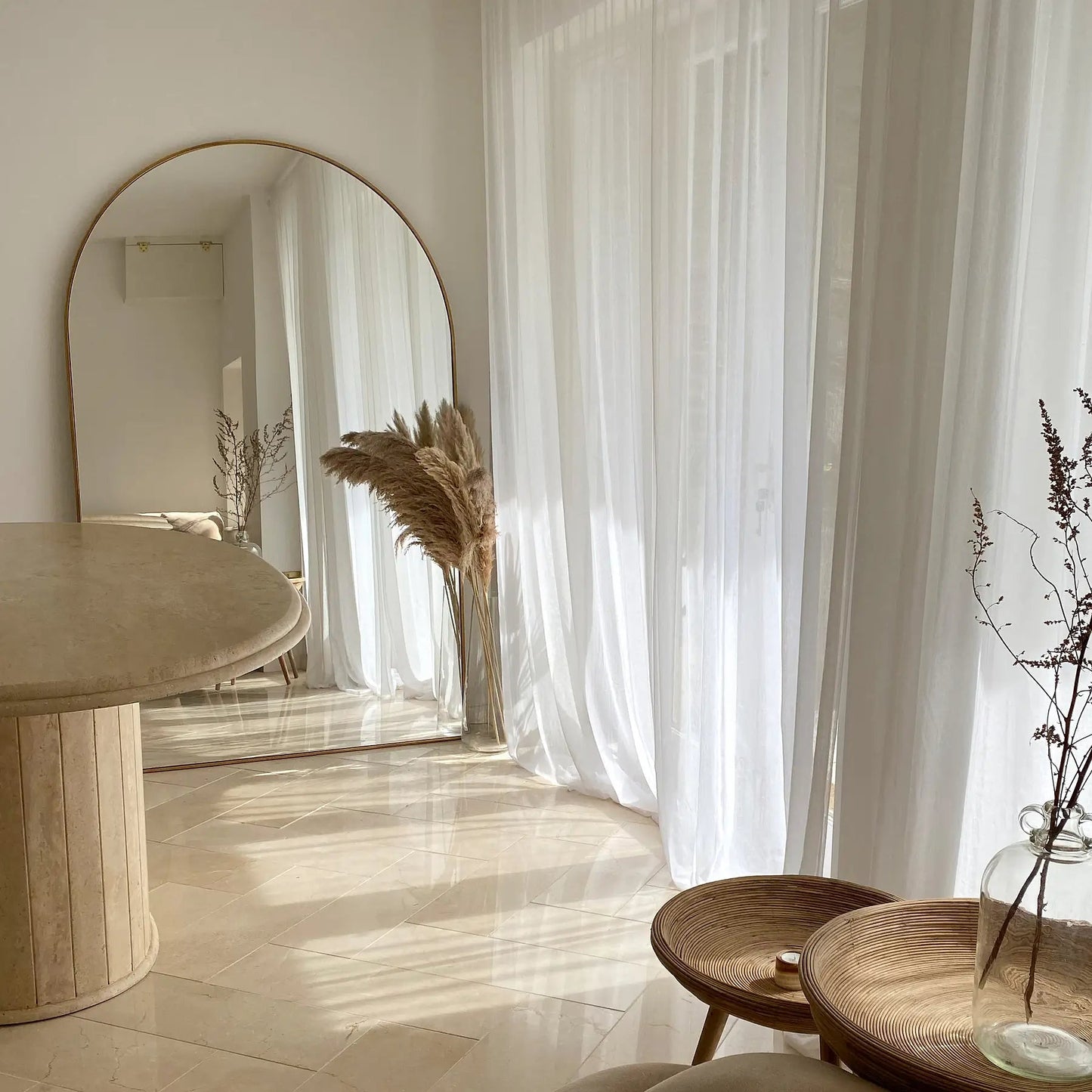 Espelho Pinterest Grande Moderno com Moldura Dourada 180 cm x 119 cm – Liquidação