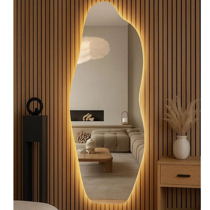 Espelho LED Orgânico 160x60 Moderno e Decorativo de Luxo | LIQUIDAÇÃO